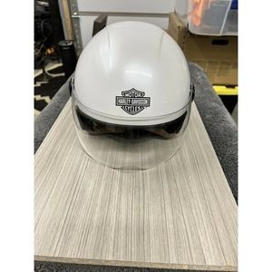 Harley Davidson HD-J05 White Helmet With Clear Visor Size S Excellent Condition